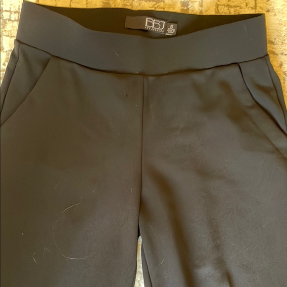 Woman's Hi Rise Black Wide Leg Stretch Pants For Office or Casual - Picture 3 of 8